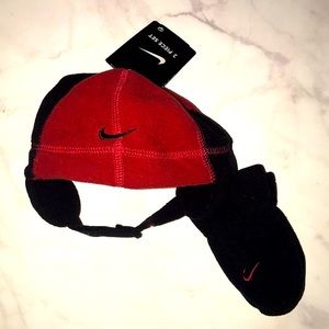 Baby Nike Hat and Mitten Set